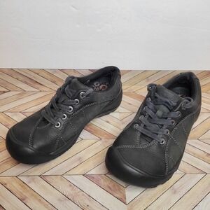 Keen Presidio Womens Size 6 Black Oxford Comfort Leather Lace Up Walking Shoes